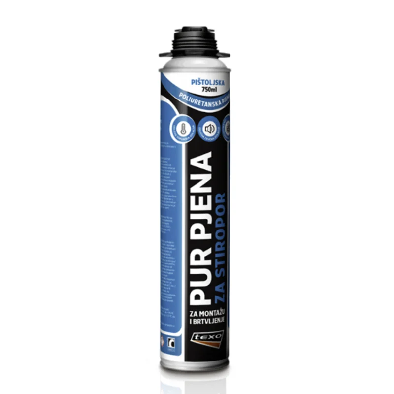 TEXO PU PJENA ZA STIROPOR PIŠTOLJSKA – 750 ml